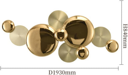 Luxury Gold Disc Wall Light – Modern Art-Inspired LED Wall Lamp for Living Room