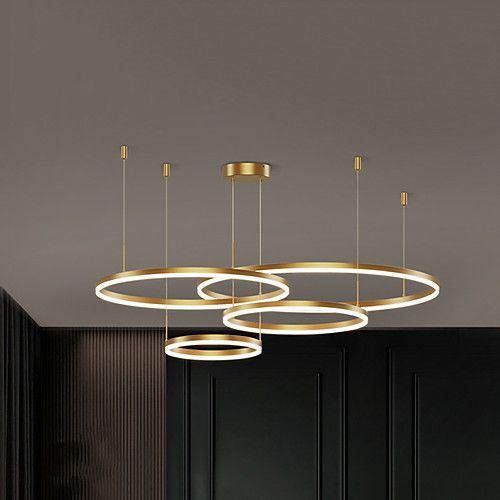 Stello Modern LED 4 Ring Chandelier