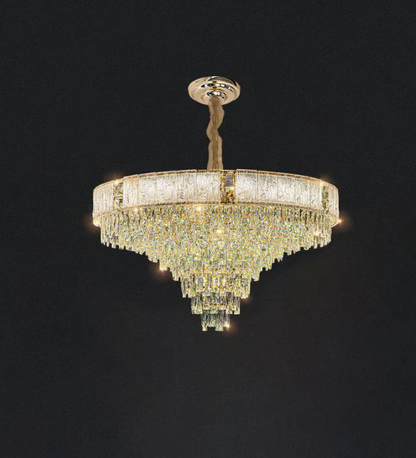 Stello modern round crystal chandelier