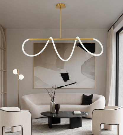 UNCUFFED MODERN LINEAR CHANDELIER SMALL