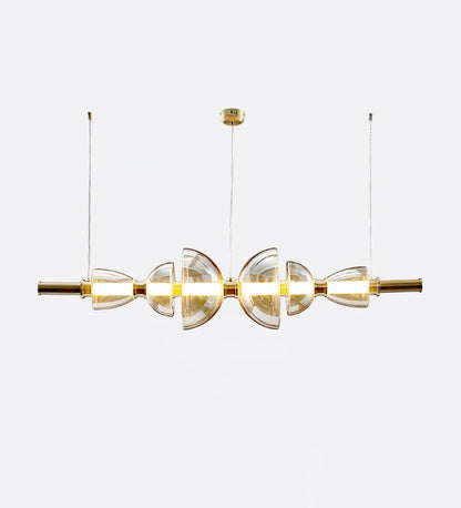 Contemporary Gold and Amber Chandelier