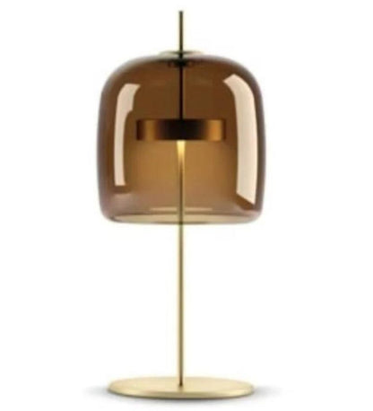 Amber Glass LED Table Lamp