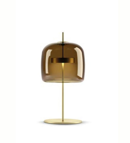 Amber Glass LED Table Lamp