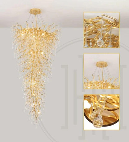 Nordic Crystal  Double Height Chandelier - Small