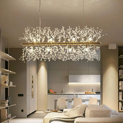 Rectangular Crystal Chandelier
