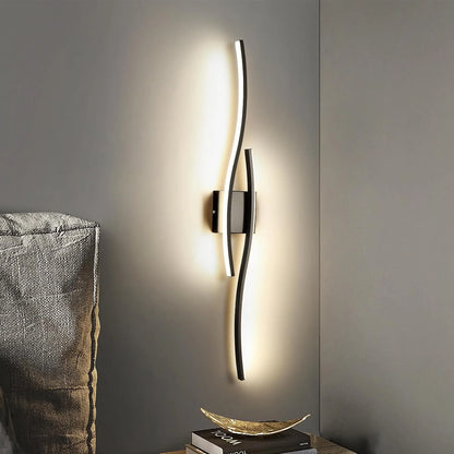 LED Black Long Wall Light