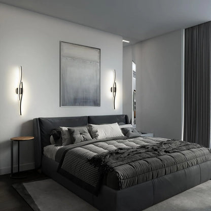 LED Black Long Wall Light
