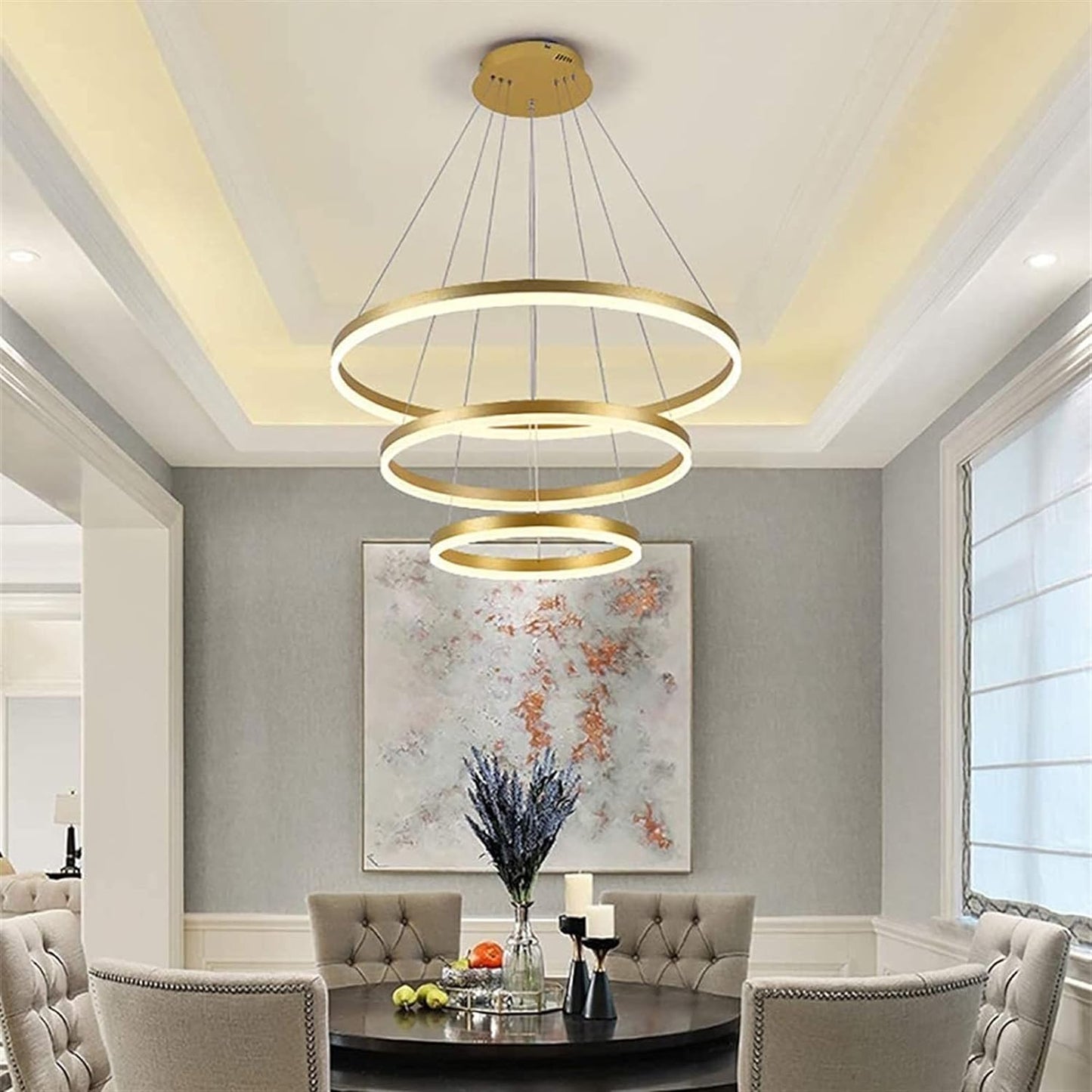 VONN MODERN THREE RING CHANDELIER