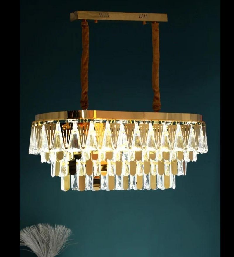 CHELSEA GOLD & METAL CRYSTAL CHANDELIER