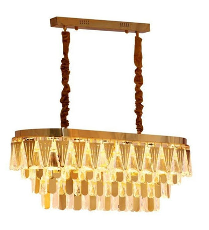 CHELSEA GOLD & METAL CRYSTAL CHANDELIER