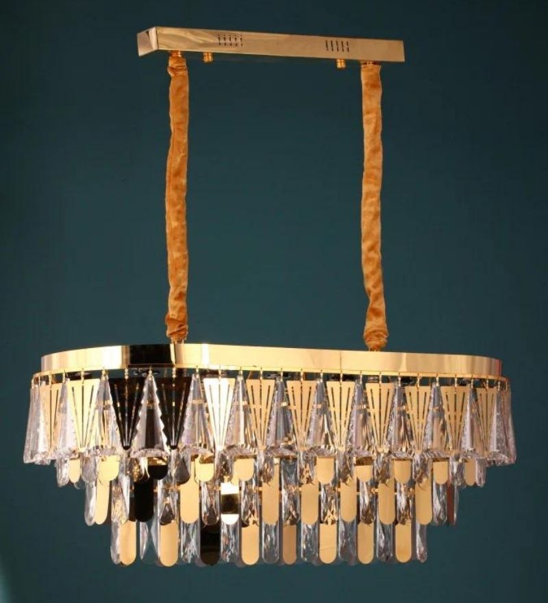 CHELSEA GOLD & METAL CRYSTAL CHANDELIER