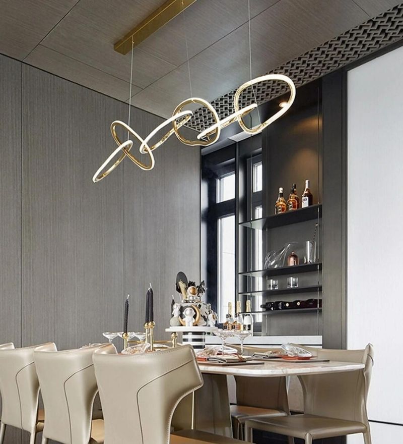 5 Ring Modern Linear Chandelier