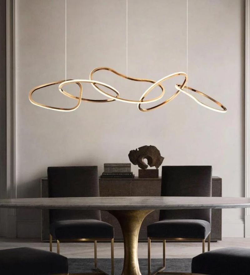 5 Ring Modern Linear Chandelier