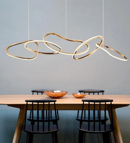 5 Ring Modern Linear Chandelier