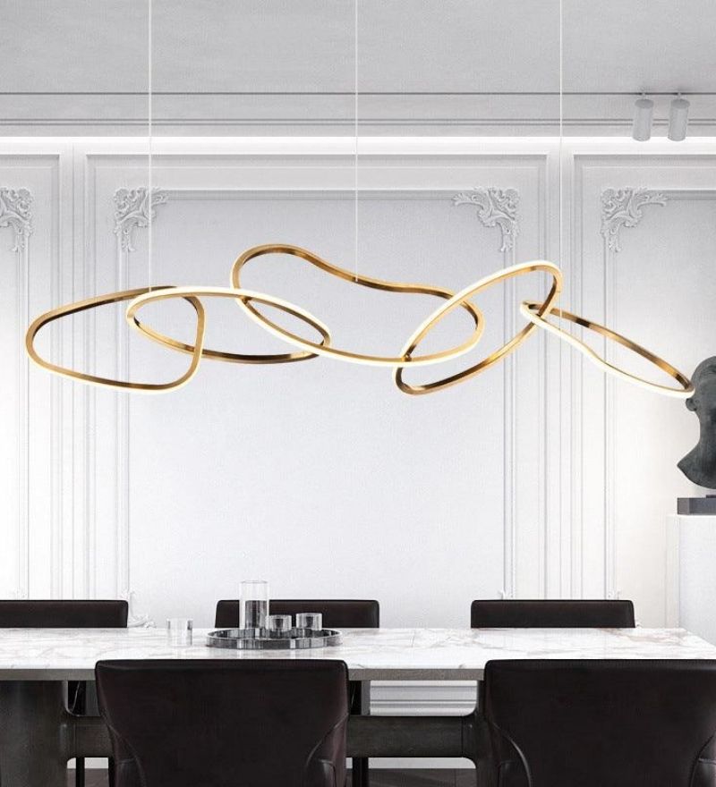 5 Ring Modern Linear Chandelier