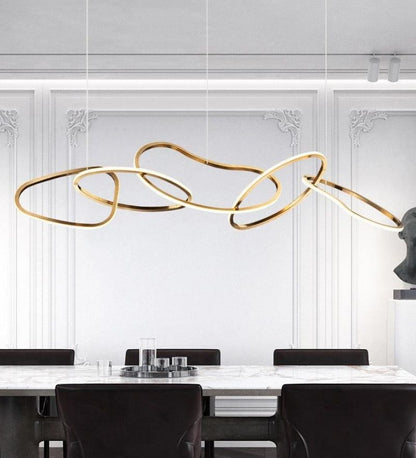 5 Ring Modern Linear Chandelier