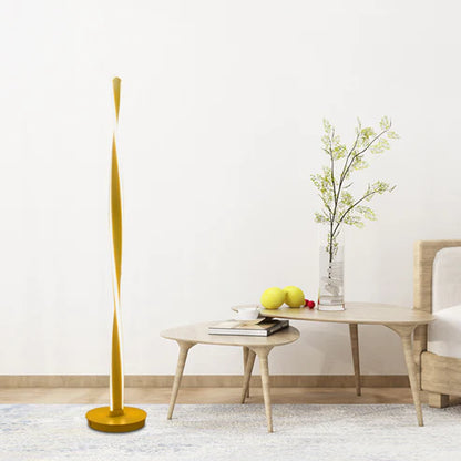 TWIST Gold Floor Lamp