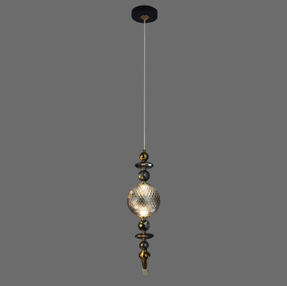 Crystal Orb Gold Pendant Light– Luxurious Hanging Light for Elegant Interiors