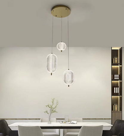 ACRYLIC METAL HANGING LIGHTS