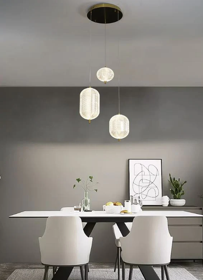 ACRYLIC METAL HANGING LIGHTS