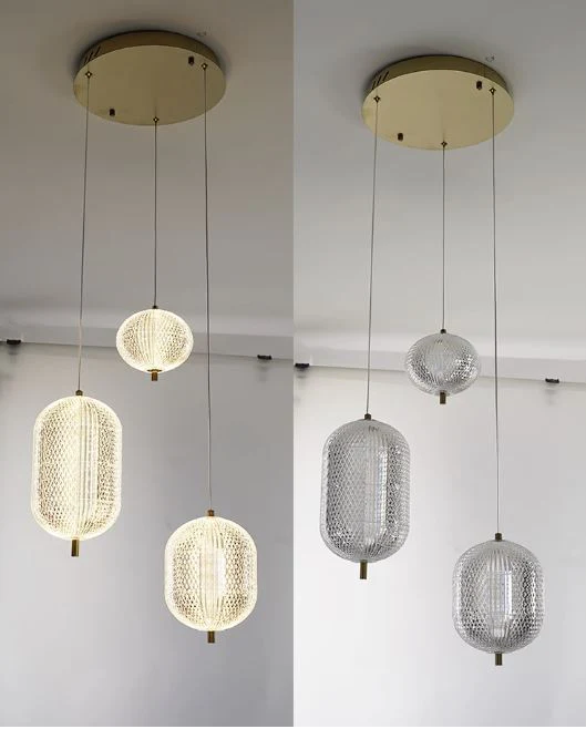 ACRYLIC METAL HANGING LIGHTS