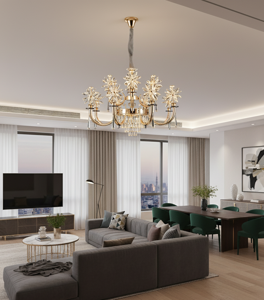 12 arms chandelier