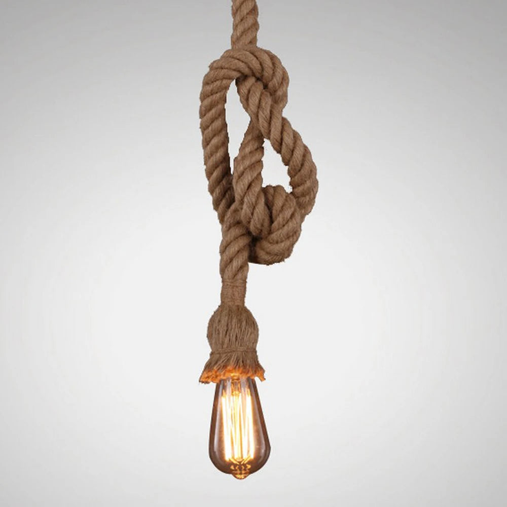 Rope Pendant Filament Lamp