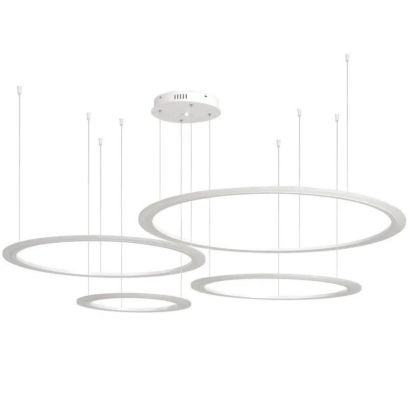 OUSGAR MODERN LED  4 RING CHANDELIER