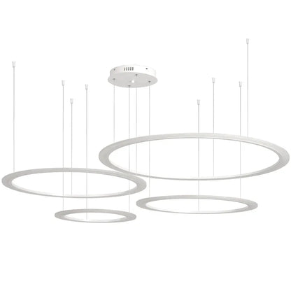 OUSGAR MODERN LED  4 RING CHANDELIER