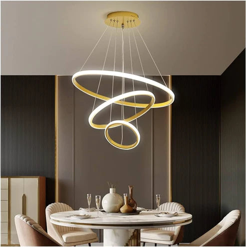 Stello 3 Ring LED Chandelier