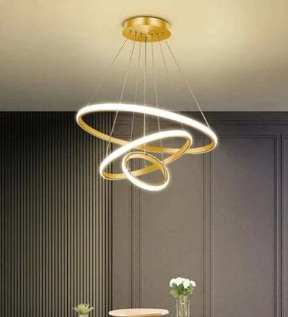 Stello 3 Ring LED Chandelier