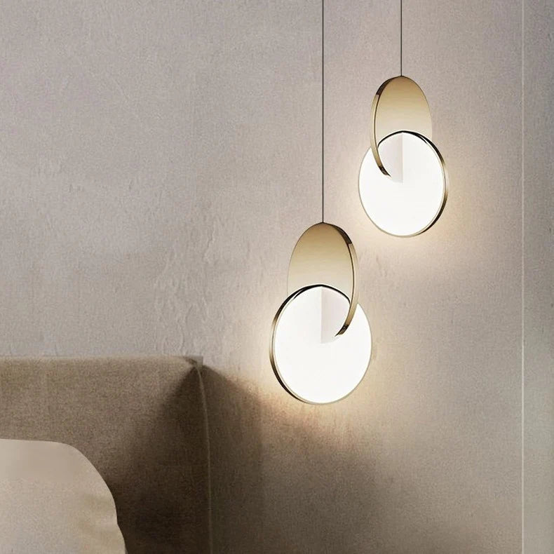 Led Gold Metal Pendant Light