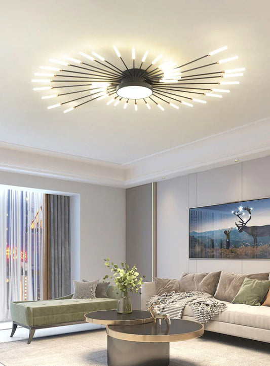 28 Light Black Body LED Chandelier