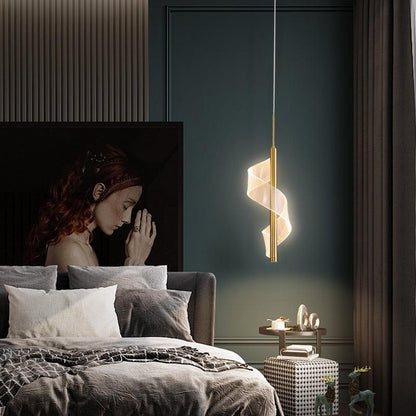 Led Pendant Light Acrylic Curvy Pendant Light