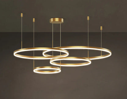 Stello Modern LED 4 Ring Chandelier