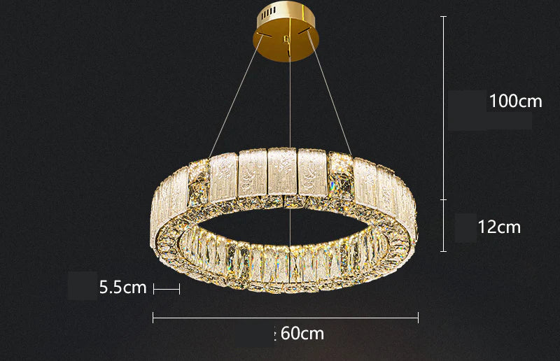 CRYSTAL RINGS CHANDELIER