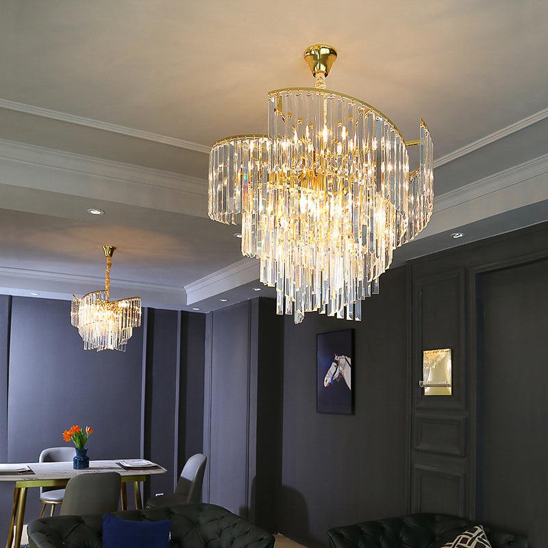 Modern 600MM Gold Crystal Chandelier – Warm White