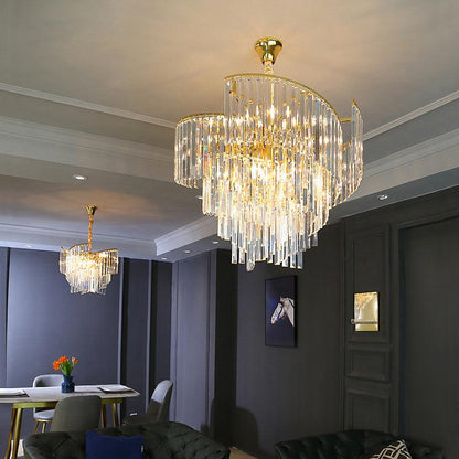 Modern 600MM Gold Crystal Chandelier – Warm White