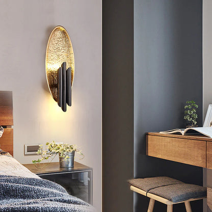 Led Black Gold Metal Wall Light