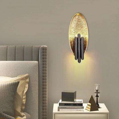Led Black Gold Metal Wall Light