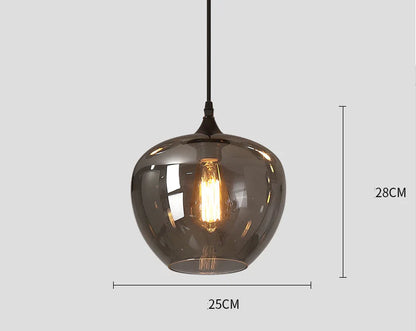 EmberGlow Pendant – Smoke Glass Elegance