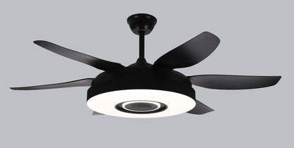 BLACK CEILING FAN CHANDELIER - 52 Inch