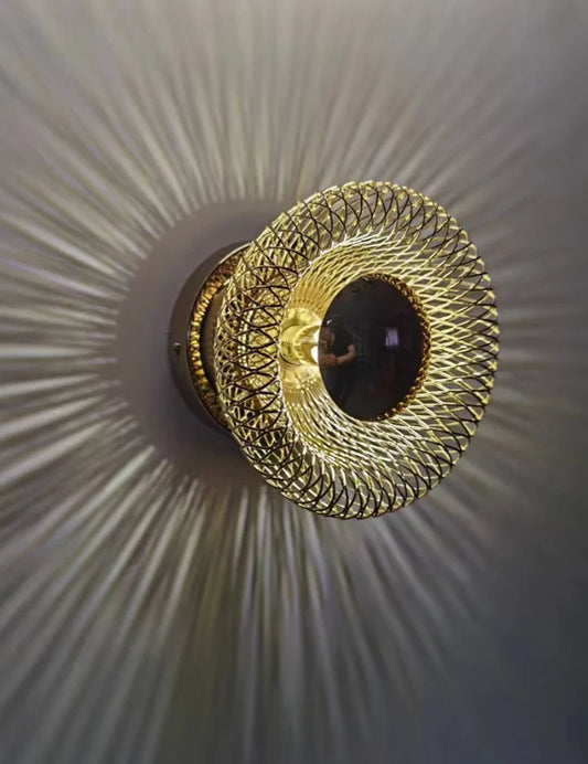 Led Golden Metal Wall Light