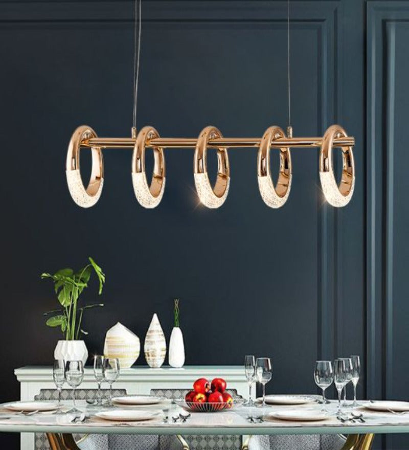 Illana Linear crystal rings Chandelier