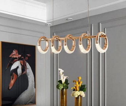 Illana Linear crystal rings Chandelier