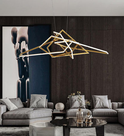 Modern 1000MM Brass Ring LED Chandelier – Warm White