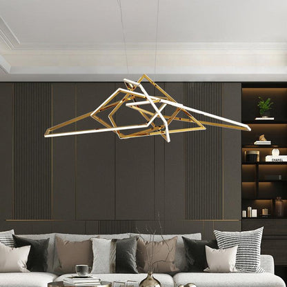Modern 1000MM Brass Ring LED Chandelier – Warm White