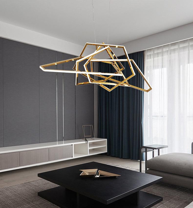 Modern 1000MM Brass Ring LED Chandelier – Warm White