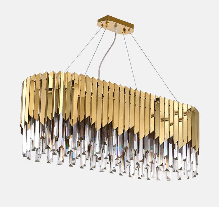 Modern Gold K9 Crystal LED Chandelier (800x300MM) – Warm White