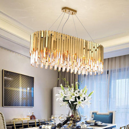 Modern Gold K9 Crystal LED Chandelier (800x300MM) – Warm White